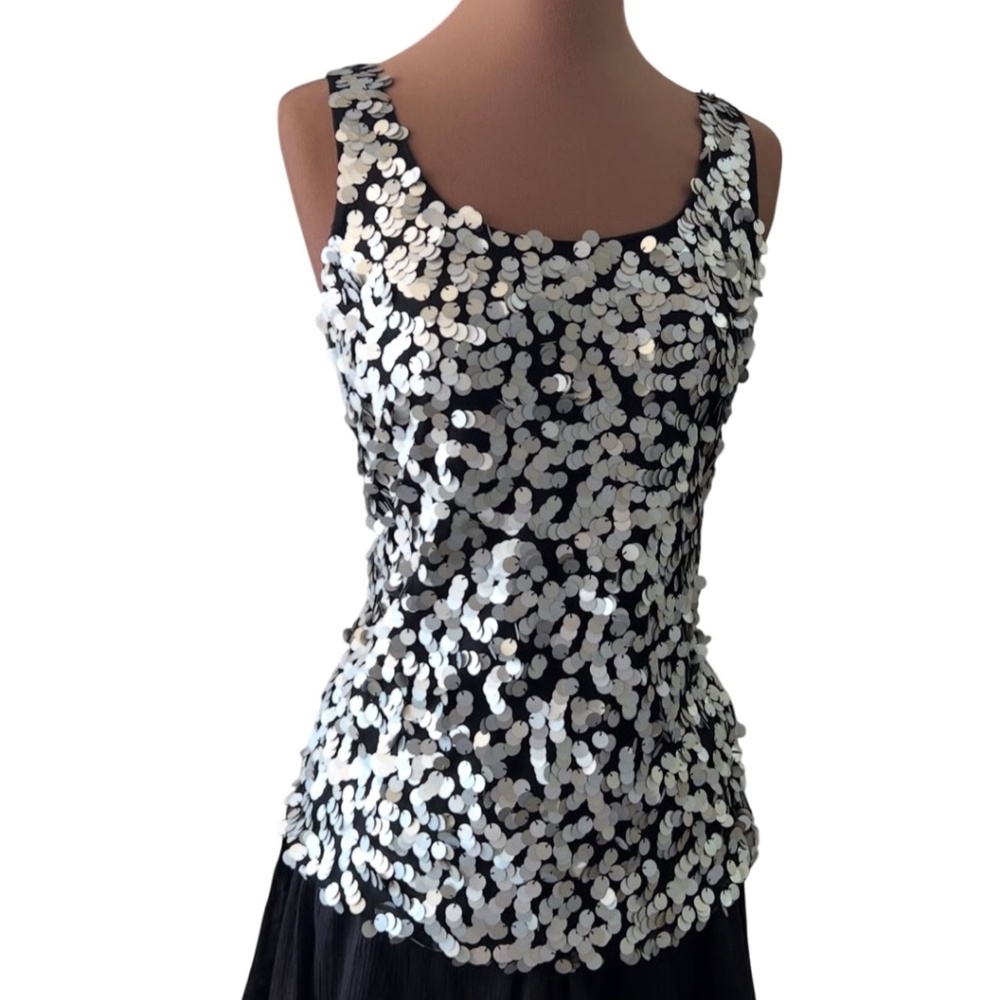 Rachel Zoe Silk and Sequin Tank Top New Year’s Top NWT